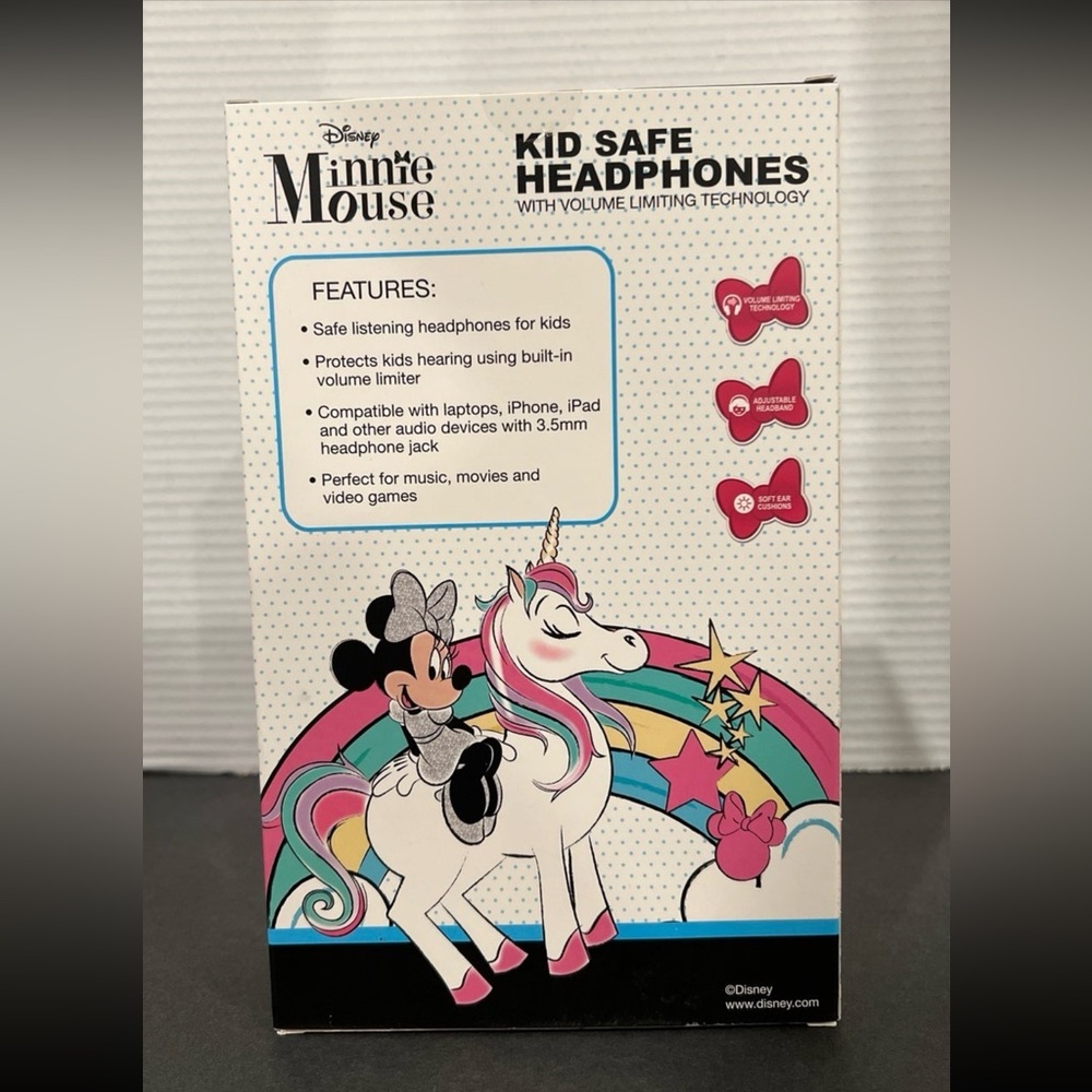 JCB Mouse Kid Safe Headphones with Pink Bow, Minie Head Phones